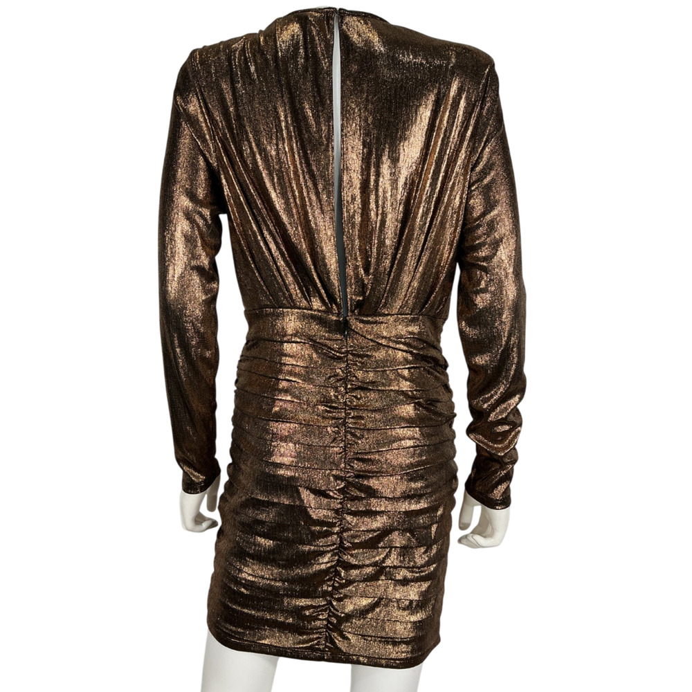 Ramy Brook Metallic Brown Willow Dress Size 6 - Picture 3 of 4